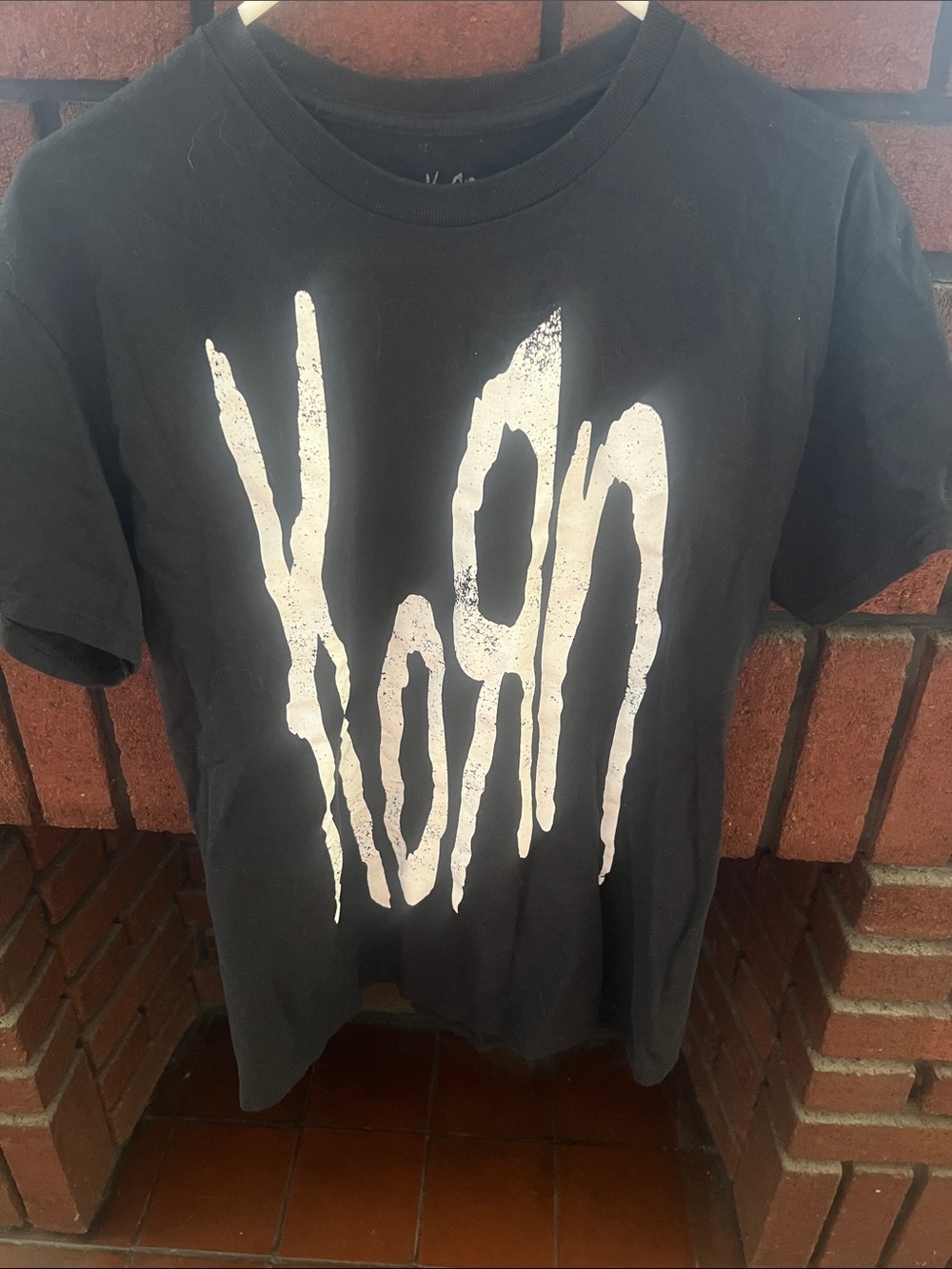 Black Graphic Band-Style T-Shirt with White Drip Logo